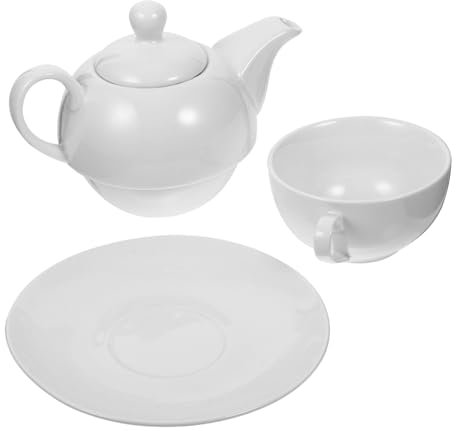 FUNOMOCYA 1Set Teiera e Caffettiera in Porcellana Kit Completo da e tè con Tazze Cerimonie Adatto per Uso e Regali Speciali