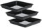 Lot de 3 soucoupes carrées en plastique pour pots de fleurs - 55,9 x 55,9 cm