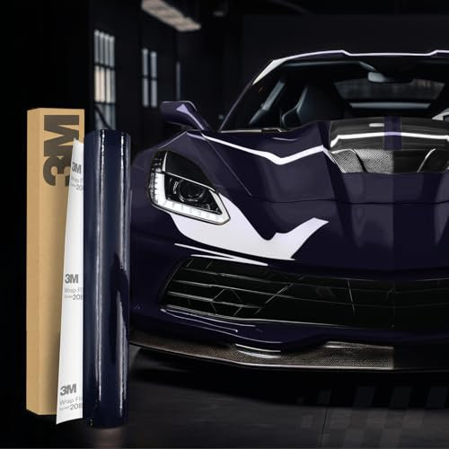 3M 2080 Car Wrapping Folie Selbstklebende Autofolie für Auto Motorrad Boot 3D Lackschutzfolie mit Luftkanälen zum Folieren (G127 Gloss Boat Blue, 100 x 152cm)