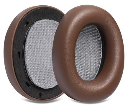 Voarmaks Ersatz-Ohrpolster für Lagoon mit Klick-Design, kompatibel mit Beyerdynamic Lagoon ANC-Kopfhörern, Proteinleder und Memory-Schaum mit langsamem Rückprall für erstklassigen Komfort (Braun)