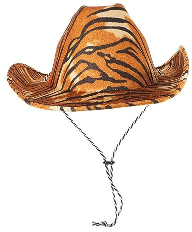 Toyvian Cowgirlhut Damen Tiger Print Westernhut Cosplay Halloween Kostüm Party Zubehör
