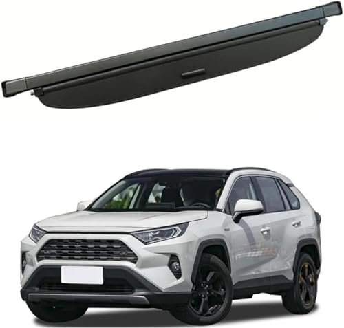 ZhangXD Auto Einziehbarer Laderaumabdeckung für Toyota RAV4 2019 2020 2021 2022, Frachtabdeckungen für Automobile Kofferraumabdeckung Rollo Cargo Cove