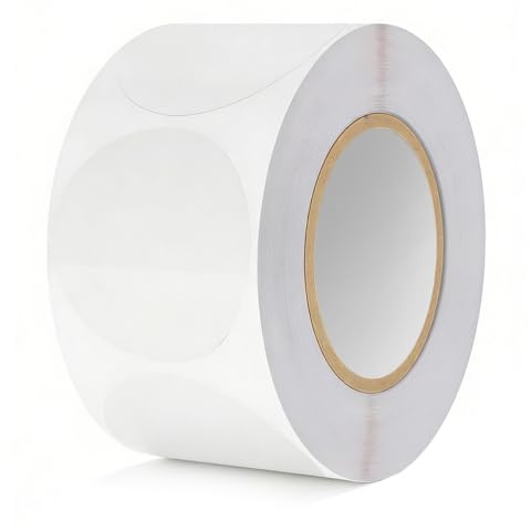500 Stück Runde Transparent Aufkleber, Selbstklebend Etiketten Klar Kreis | 3.8 cm Klebepunkte Transparent Aufkleber für Verpackung, Kreis Verschluss für Umschläge Schachteln und Geschenkverpackungen