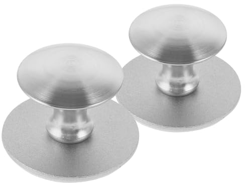 DOITOOL 2 Tiradores Autoadhesivos Para Cajones Herrajes Para Armarios Mini Pomos Con Ventosa Tirador Adhesivo Plateado Para Cajones