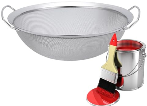 Fine Mesh Paint Strainer, Paint Strainer Mesh, 60Mesh Stainless Steel Paints Filter, Emulsion Honey Funnel Filter, Wire Sieve Sifter with Handle, Paints Bucket Filters Tool, for Glaze Resin