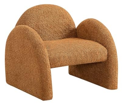 Vente-unique - Sessel mit gerader Rückenlehne 1 Mosalo - Polyester - Terracotta