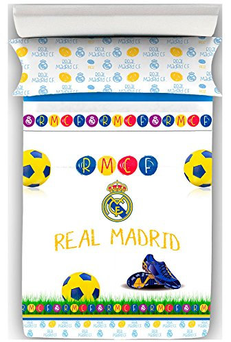 Juego de Sábanas del Real Madrid Decora Kids Cama 90cm. de Manterol Composición 50% Algodón 50% Poliéster
