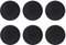 Argon Tableware Black Round Trays - 35cm - Pack of 6 - Reusable Rubberized Surface Non Slip Serving Tray for Serving Food, Drinks at Parties, Bars, Restaurants and Home