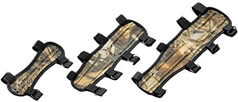elToro Armschutz Curdora Sport Unterarmschutz mit Clip-Verschluss, 4 Streben, Schutz für Bogenschießen Armschoner Recurvebogen Compoundbogen (Camo, M - 25cm)