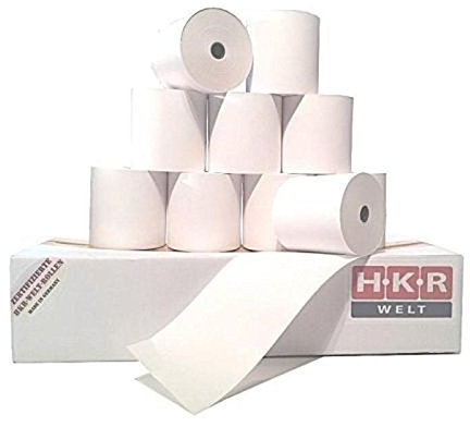 Thermorollen 80mm x 80m x 12mm - 60 Thermo-Kassenrollen Bonrollen 80/80/12 - HKR-Welt® Rollen - 48g/m²