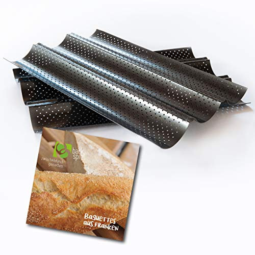 Baguette-Blech antihaft-beschichtet Baguette backen mit perforierten Backblech mit Baguette Rezepte eBook per E-Mail