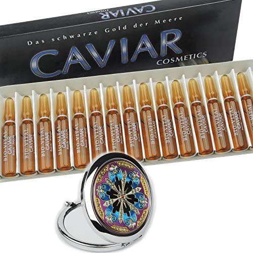 CAVIAR Anti Aging Intensiv Kur mit 15 Ampullen á 2 ml Serum zur Unterstützung der natürlichen Regenerations- und Revitalisierungsprozesse der Haut für ein frischeres Gesicht, für Hals und Dekolleté