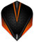 RED DRAGON Hardcore Radical Schwarz und Orange Extra Dicke Standard Dart Flights - 4 Sätze pro Packung (12 Flights insgesamt)