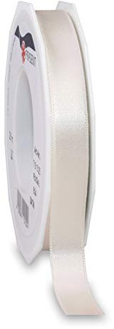 Präsent C.E. Pattberg Satin Elfenbein, 25 m Satinband zum Einpacken von Geschenken, 15 mm Breite, Geschenkband zum Dekorieren & Basteln, Dekoband, Anlass