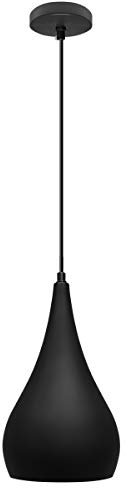 Modern Teardrop Pendant Ceiling Light Black Shade Contemporary Hanging Lamp M0141F