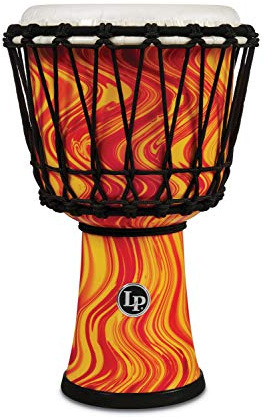 Latin Percussion World Collection Circle Djembe, Orange Marble, 7-inch (LP1607OM)