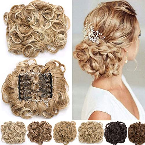 Rich Choices Combs Haarverlängerung Dutt Haarteil Zopf Pferdeschwanz Haarknoten Hepburn-Dutt Haargummi Hochsteckfrisuren Hair Extension Dunkelbraun bis Helles Kastanienbraun