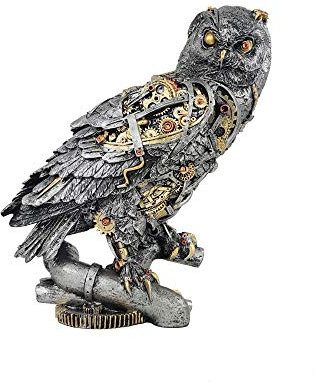 IM XL Deko Figur Eule Steampunk Halloween Gothic Dekoration Eulenfigur Uhu Fantasy