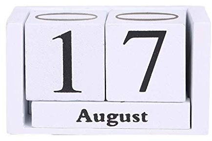 GUMEI Vintage Holz Ewigen Kalender Ewige Blöcke Monat Datum Anzeige Desktop-Zubehör Fotografie Requisiten Home Office Dekoration