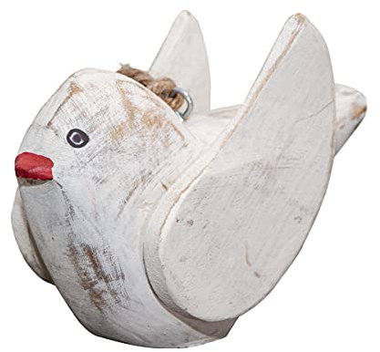 Antikas - Holzfigur, Taube, Klein, Tiere, Tierfiguren, Dekoration