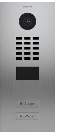 Doorbird - D2102V V2 EAU SALEE - Video-Türsprechanlage IP 2 Klingeln mit RFID-Ausweisleser, Edelstahl