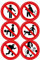 verboten Furzen Müll Brüste anfassen Räuber Sticker Motorsport Motocross Auto Tuning Aufkleber Folie 1 Blatt 270 mm x 180 mm wetterfest oder auch für Modellbau