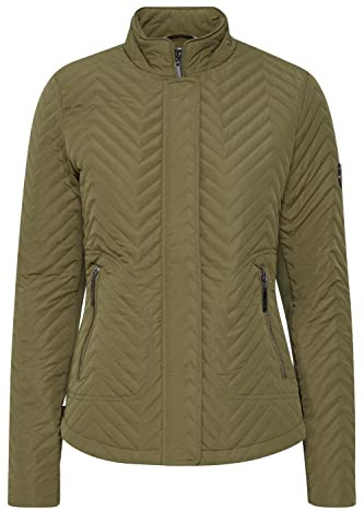 fransa FRESFIT Damen Steppjacke Übergangsjacke Jacke Stehkragen Slim Fit Tailliert mit sportlichen Stretcheinsatz an der Seite, Größe:M, Farbe:Olive tree (201141)