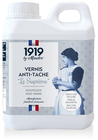 1919 BY MAULER - Vernis Multisupport Le Suprême - Mat Incolore - Produit Anti-Rayure, Anti-Tache - 4h de séchage entre chaque couche - 0,220 L