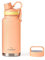 GRANDTIES Bouteilles d'eau de sport en acier inoxydable à 2 goulots – Large goulot isotherme sous vide – Réutilisables, anti-fuites, sans BPA – Pour voyage, salle de sport – Pour homme et femme (rose