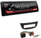 JVC KD-X282DBT 1-DIN Digital Autoradio DAB+ Bluetooth USB Einbauset passend für Renault Twingo II 2007-2014 schwarz