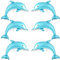 6 Stück Delfin-Luftballons, riesige Delfin-Form, 117 cm, große Mylar-Luftballons, Meerjungfrauen-Delfin-Party-Dekorationen, unter dem Meer, für Babyparty, Hochzeit, Geburtstag, Party, Dekorationen