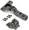 Emuca - Set Scharnier Innenliegend X91 mit sanftes Schließen und Montageplatte zum Anschrauben, öffnung 105º, Titanium, Stahl, 20 St.
