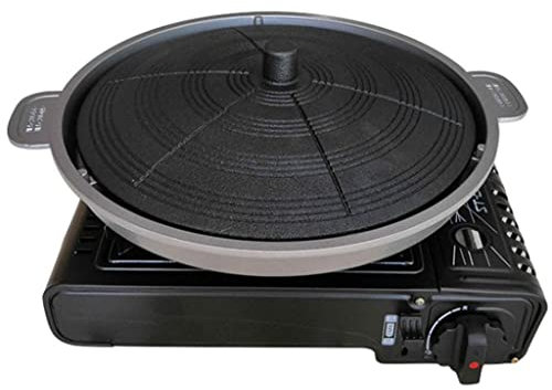 ZAANU GENIGW Cast Iron Barbecue Plate teppanyaki Gas Stove Baking Pot Cover Household Commercial Frying pan BBQ pan (D 1pcs)