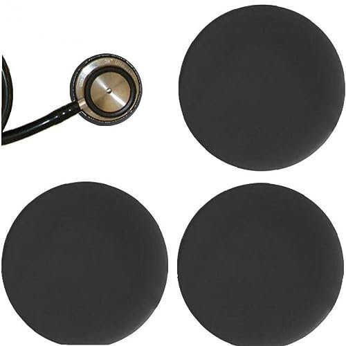 Ericetion 4pcs/Set Stethoskop Schutzabdeckung - Silikon Kopfdecke - Schwarz
