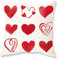 ONWAY Valentinstag-Kissenbezug, 45,7 x 45,7 cm, rotes Herz, Dekoration, Valentinstag, Lendenwirbelkissen, für Schlafzimmer, Sofa, Couch, Heimdekoration