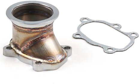 Boshu daili Store Auto-Flansch-Adapter for T25 T28 GT25 GT28 auf 2,5 Zoll 63 mm V-Band-Klemme, Turbo-Gehäuse, Down-Rohr, Edelstahl, Fahrzeugzubehör