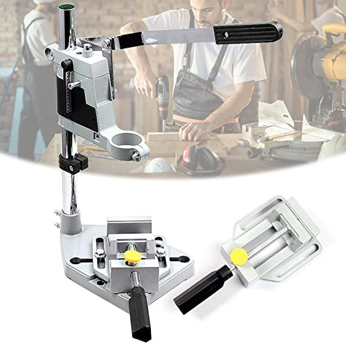 Verstellbar Bohrständer, Bohrmaschinenständer mit Schraubstock, Ständer für Bohrmaschine Wird Tischbohrmaschine, für Handbohrmaschine Schraubstock Halter DIY