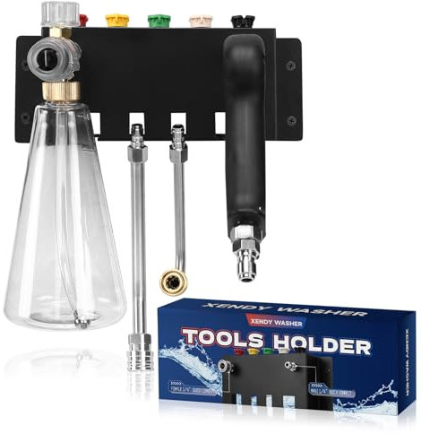 XENDY WASHER Pressure Washer Gun Holder,Foam Cannon Holder for Pressure Washer Gun, Foam Cannon, Pressure Washer Wand and Pressure Washer Tips, Pressure Washer Tip Holder - Pressure Washer Accessories