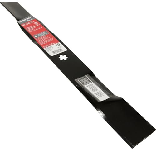 Troy-Bilt 490-110-Y106 Ensemble de paillis d'équipement d'origine pour tracteurs à gazon de 116,8 cm et zéro tour avec étoile à 6 points, OEM # 742-04268, 942-04268 Lame de rechange pour tondeuse Noir