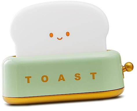 jojofuny Boy Girl Night Light USB Charging Bedside Lamp Toaster Shaped Boy Girl Desk Lamp for Boys and Girls Warm Soothing Glow for Bedroom Decor Compact