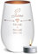 PR Print Royal Weißes Windlicht mit Gravur zur Diamantenen Hochzeit - 60 Jahre - mit Namen & Datum - Hochzeit Geschenke Diamantene Hochzeit | inkl. Teelicht, 450 ml, Innen Bronze
