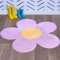 Blumenteppich, maschinenwaschbar, ultraweich, rutschfest, groovig, lila, niedlich, für Kinderzimmer, Mädchenzimmer, Schlafsaal, Klassenzimmer, Kinderzimmer, Schlafzimmer oder Spielzimmer (Lovely