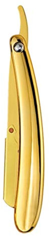 Friseur Rasiermesser Handbuch Rasiermesser Klappgriff Griff Barber Rasierwerkzeug Haarschneider golden (keine Rasierscheibe)