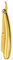 Friseur Rasiermesser Handbuch Rasiermesser Klappgriff Griff Barber Rasierwerkzeug Haarschneider golden (keine Rasierscheibe)