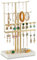 QILICZ Schmuckständer Gold, 37cm Schmuckhalter Schmuckaufbewahrung - 4 T-Form Schmuckbaum Ohrringständer Kettenständer Schmuck Organizers für Halskette,Armband,Ohrringe,Deko Aesthetic Usw.