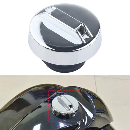 FINMOKAL Belüfteter Tankdeckel, kompatibel mit Harley Softail Sportster Touring Street Glide ab 1982