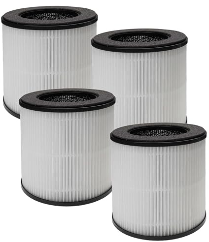 vhbw 4x Luftilter kompatibel mit Acekool B-D02F Luftreiniger | Kombifilter Vorfilter + HEPA + Aktivkohle