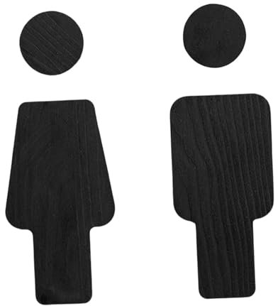 Sharplace Panneaux de signalisation pour Toilettes pour Hommes et Femmes, Panneaux de Direction pour Toilettes, Panneaux de signalisation en Bois faciles à