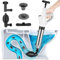 Déboucheur de Toilette à Air Comprimé,Deboucheur WC,4 in 1 Déboucheur à Pompe Haute,Kit de débouchage haute pression avec 4 têtes remplaçables, pour déboucher la cuisine,la salle de bain,l'évier