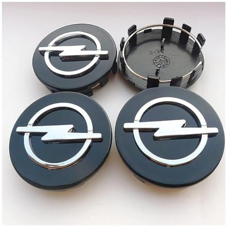 DCZBYCJ 4 Stück Auto Nabendeckel für Opel Corsa, Nabendeckel Hochwertigem ABS Staubdicht Radzierblende Radmitte Emblem Zubehör,64MM